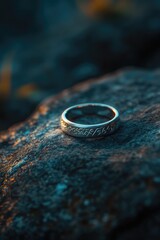 Canvas Print - Wedding Ring on Rock