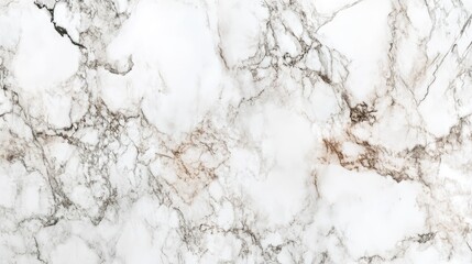 Aufkleber - Elegant white marble texture abstract background with intricate grey and brown veining for stylish design projects.