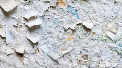 Fototapete - Natural Crinkled Recycled Paper Texture with Colorful Flecks and Layered Surface Details