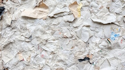 Poster - Recycled paper texture background showcasing natural fibers and subtle color variations for eco-friendly design projects