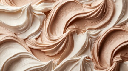 Poster - Delicate swirls of whipped mocha mousse showcase a blend of rich, creamy colors, inviting a sensory experience of taste and texture. Perfectly crafted for dessert lovers