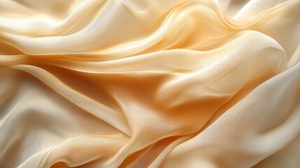 Poster - Elegant fabric texture in soft peach hue ideal for backgrounds in design and artistic projects.