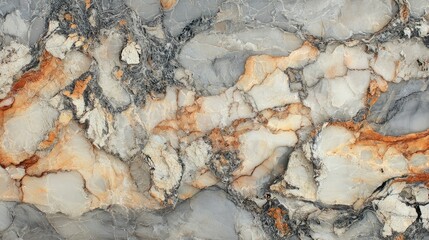 Leinwandbilder - Abstract Textured Background of Natural Stone with Gray and Orange Patterns