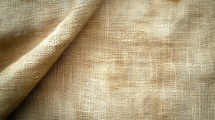 Poster - Natural linen fabric texture detailed background for design and textile projects