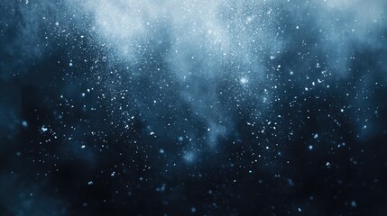 Poster - Color powder in motion creating an abstract dust cloud effect with a dark background ideal for artistic and festive themes.
