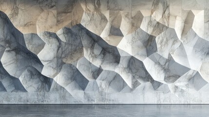 Poster - Textured marble wall design with natural book match pattern for modern interior decoration and aesthetic appeal