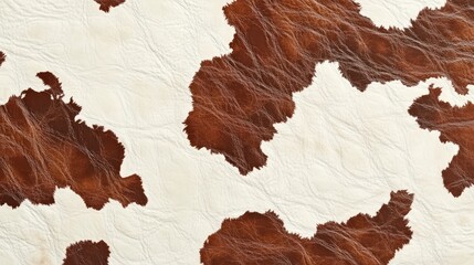 Poster - Brown and white cowhide texture background perfect for design and upholstery projects