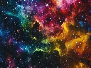 Wall Mural - colorful galaxy with stars
