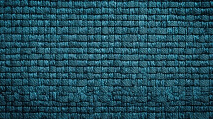 Poster - Teal textured fabric background with a crinkled pattern ideal for design and textile applications