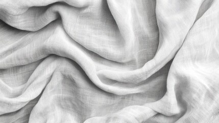 Poster - Light gray melange fabric texture with soft draping and subtle variations suitable for backgrounds and textile designs