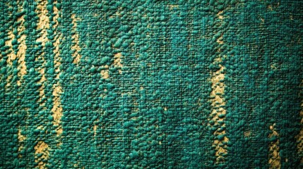 Poster - Textured Fabric in Vibrant Turquoise Hue with Subtle Golden Accents Ideal for Backgrounds and Textile Design Projects