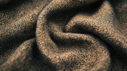 Poster - vintage wool fabric texture close-up depicting warm earthy tones for textile and design backgrounds