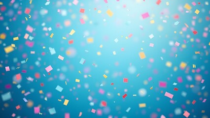 Wall Mural - colorful confetti falling gracefully, creating a festive atmosphere perfect for celebrations and par