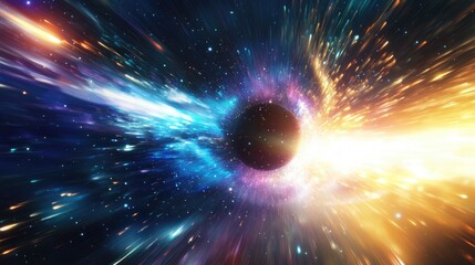Wall Mural - galaxy with black hole