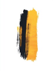 Poster - Yellow and Black Brush Stroke