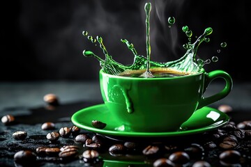 Sticker - Green Coffee Cup