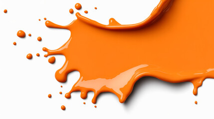 Fototapete - Orange Liquid Splash: Vibrant orange liquid splatters in a dynamic motion, capturing the essence of energy and movement.