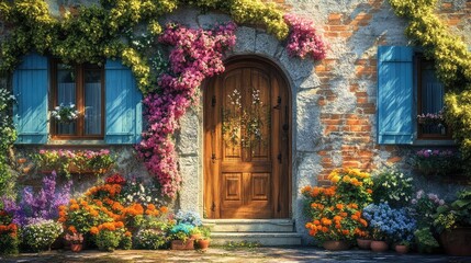 Wall Mural - old church door