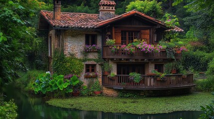 Wall Mural - old wooden house