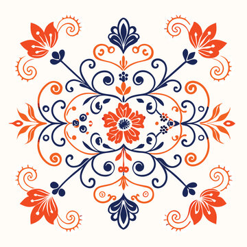Floral Decoration. floral decorative calligraphic design elements.
