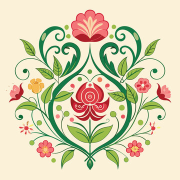 Floral Decoration. floral decorative calligraphic design elements.