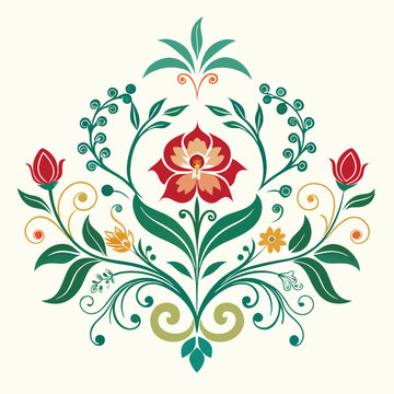 Floral Decoration. floral decorative calligraphic design elements.