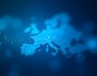 © sarahsophie - Futuristic World Map Blue Globe of Earth with Continents Global Business and Communication