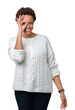 © Krakenimages.com - Beautiful young african american woman wearing sweater over isolated background doing ok gesture with hand smiling, eye looking through fingers with happy face.