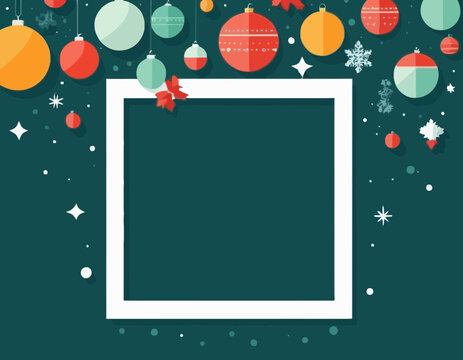 Merry christmas frame abstract banner background