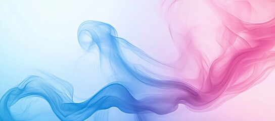 Aufkleber - Soft waves of blue and pink smoke blend seamlessly, forming a stunning gradient. The gentle twists and turns create an enchanting and dreamy visual effect.