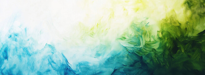 Aufkleber - An abstract artwork showcasing a harmonious blend of blue, green, and yellow hues. The fluid brushstrokes evoke a sense of calm and tranquility, perfect for modern decor.