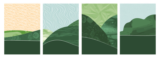 Wall Mural - abstract field background with texture and pattern featuring rice, wheat, corn. eco-friendly design 