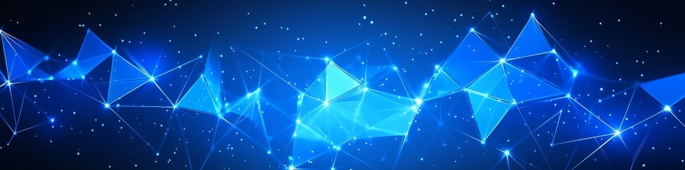 Poster - Key points of digital communication. Underlying technology. Network infrastructure. Effect of color plexus. 3D visualization.