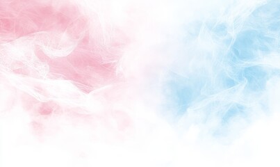 Poster - A soft, abstract gradient blends of pink and blue create an artistic illustration perfect for trendy and colorful decoration, ideal as a design element for backgrounds and wallpapers.
