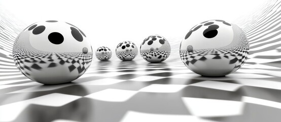 Poster - A background design with rows of white circle-shaped bowls gradually fading out, providing space for additional content.