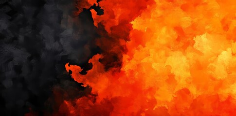 Poster - A black background adorned with a color gradient and grainy texture, illuminated by spots of red, orange, and white, enhanced with a noise effect.