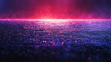 Poster - Colorful lights shimmer and reflect off a textured ground, creating a mesmerizing atmosphere. The interplay of colors suggests a magical evening, inviting exploration and imagination