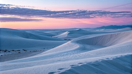 Wall Mural - the beautiful pastel colors of sunrise paint the gypsum dunes of white sands national park in new me