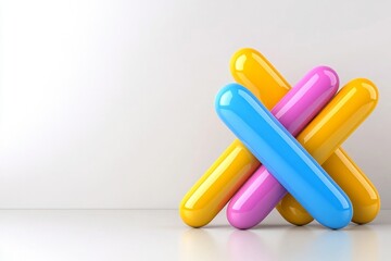 Poster - A minimalist representation of an open EPS file with a single colorful vector graphic inside, displayed against a white background