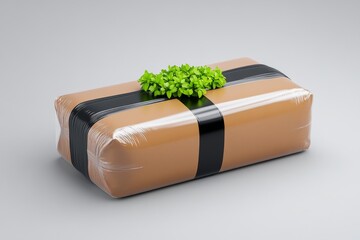 Poster - A packaging design project in progress, with a dieline template saved as an EPS file displayed on a screen