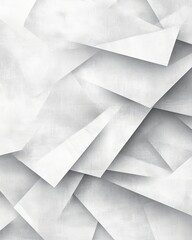 Poster - Abstract white layered textures creating a modern and minimalist design, perfect for backgrounds or decor.