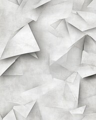 Poster - A textured abstract background featuring layers of crumpled white paper forms creating depth and interest.