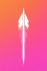 Poster - A sleek, stylized arrow against a vibrant pink-orange gradient background, symbolizing direction and purpose.