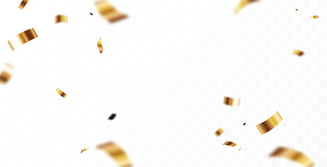 Wall Mural - gold confetti celebrations and party banner, design element background