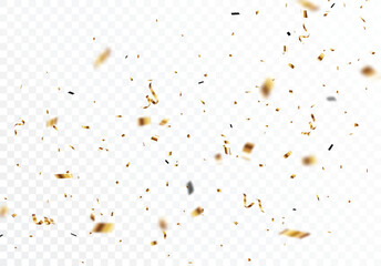 Wall Mural - gold confetti celebrations and party banner, design element background