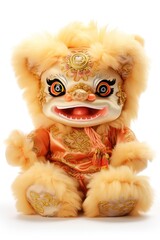 Sticker - Chinese plush toy gold doll chinese new year.