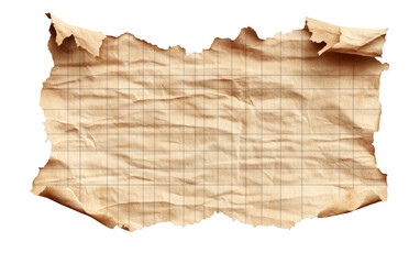 Wall Mural - Crumpled Paper Isolated on Transparent Background