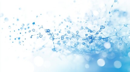 Poster - Abstract water splash with bubbles and light effects