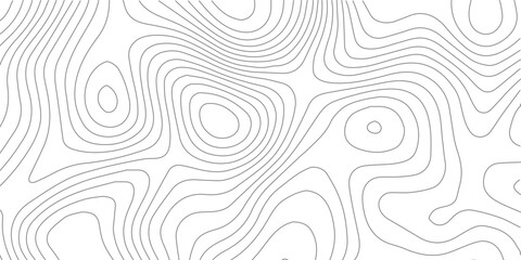 Poster -  Abstract lines background. Contour maps. Topo contour map on white background. Abstract background with waves Geographic mountain relief.