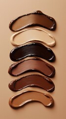 Poster - A captivating display of different shades is artistically arranged, revealing a palette of beauty tones that evoke warmth and creativity